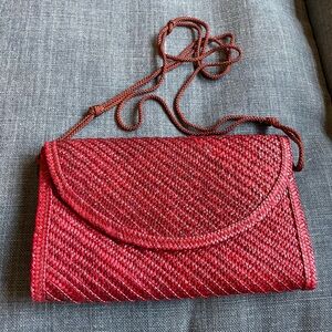 Red Woven Bag